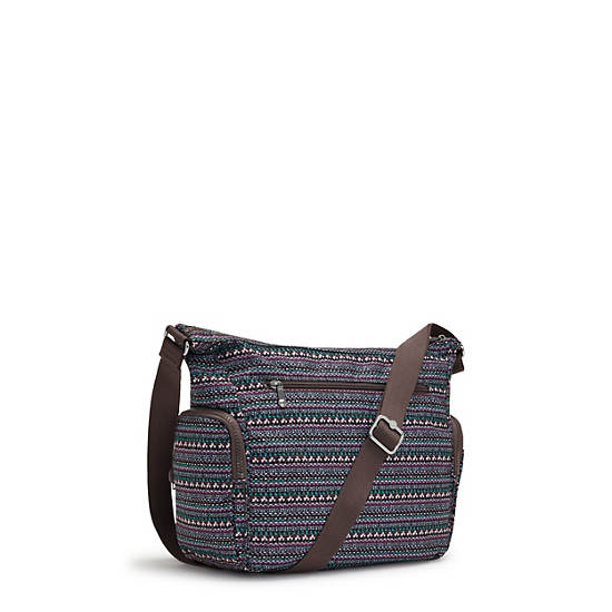 Kipling Gabbie Printed Crossbody Táska Taupe | HU 1162YX